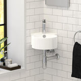 Aza Vitreous China Corner Wall-Mount Sink