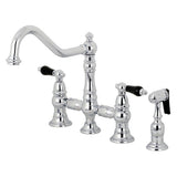 Becker Bridge Kitchen Faucet with Brass Sprayer