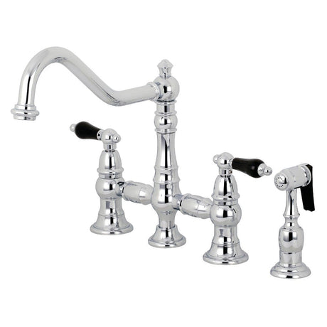 Becker Bridge Kitchen Faucet with Brass Sprayer