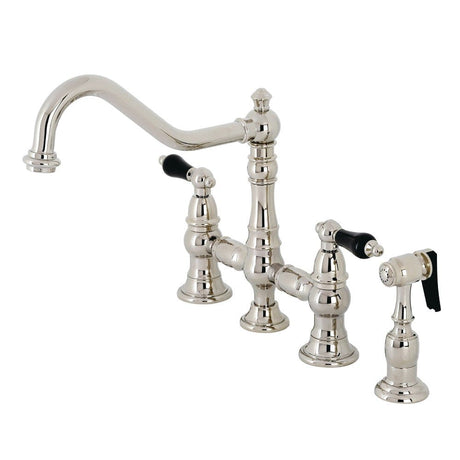 Becker Bridge Kitchen Faucet with Brass Sprayer