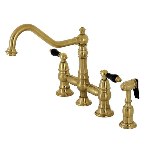 Becker Bridge Kitchen Faucet with Brass Sprayer