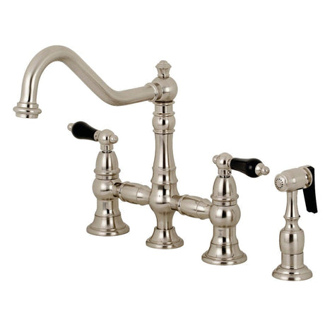 Becker Bridge Kitchen Faucet with Brass Sprayer