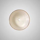 Benzien Vitreous China Decorated Vessel Sink - White Interior