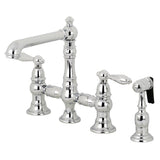 Bobben Bridge Kitchen Faucet with Brass Sprayer