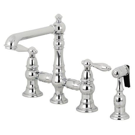 Bobben Bridge Kitchen Faucet with Brass Sprayer