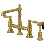 Bobben Bridge Kitchen Faucet with Brass Sprayer