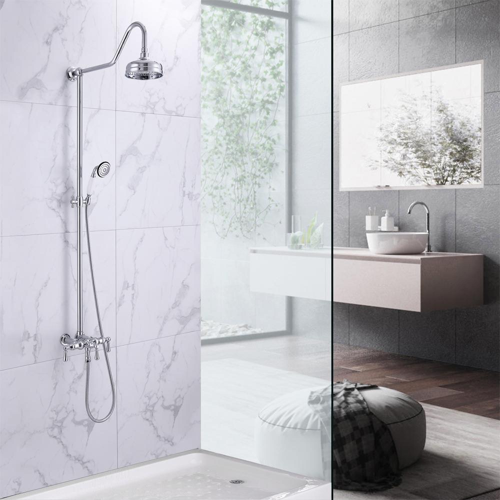 Boone Exposed Pipe Shower with Hand Shower