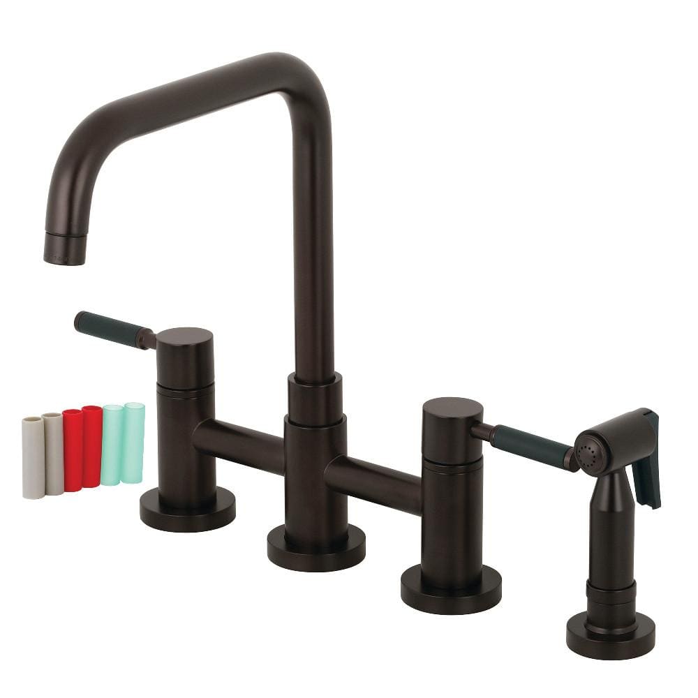 Camilo Bridge Kitchen Faucet with Brass Side Sprayer