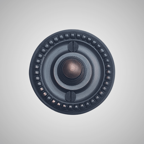 Cast Brass Beaded Round Doorbell