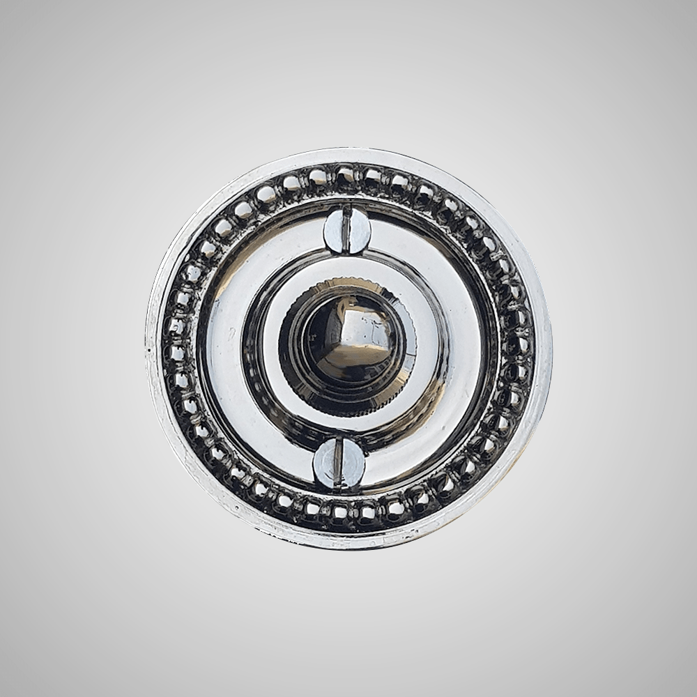 Cast Brass Beaded Round Doorbell