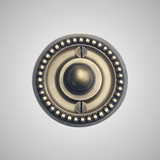 Cast Brass Beaded Round Doorbell