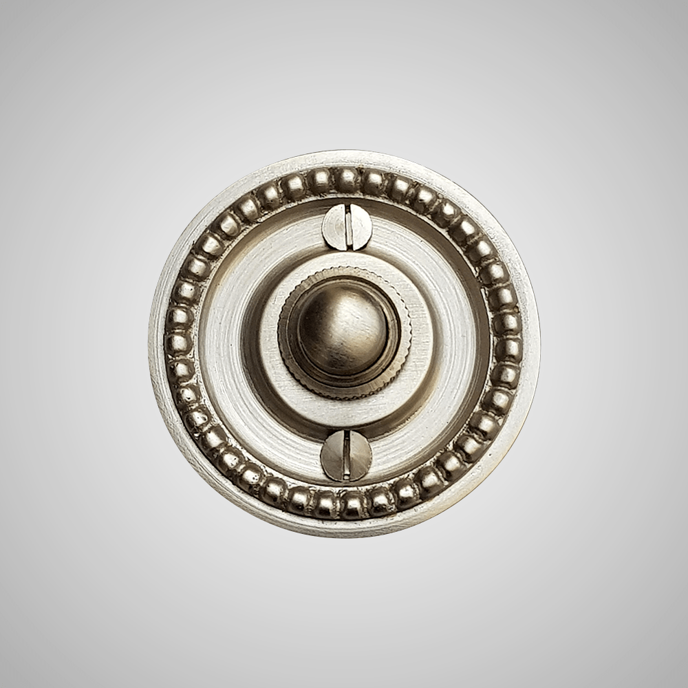 Cast Brass Beaded Round Doorbell
