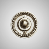Cast Brass Beaded Round Doorbell