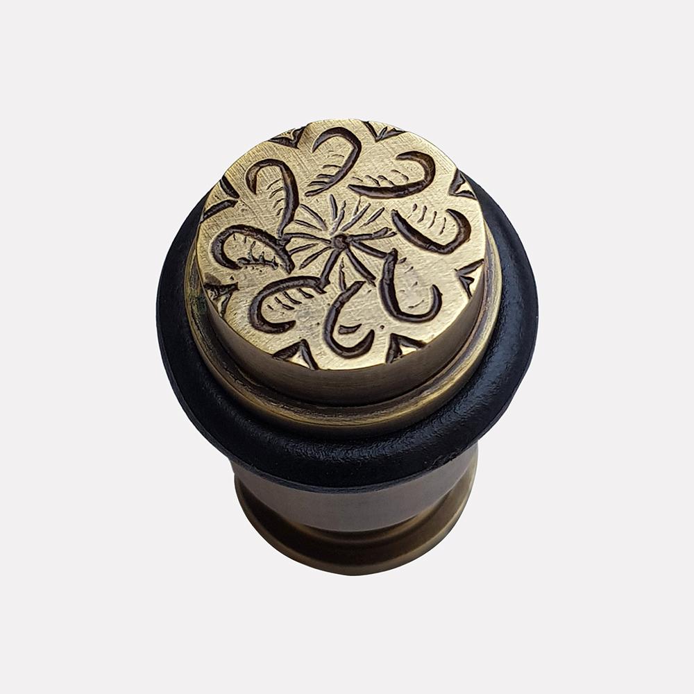 Cast Brass Curled Design Doorstop