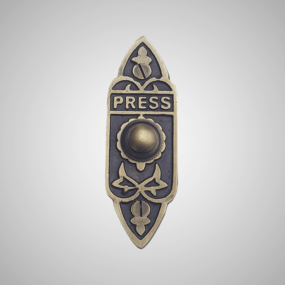 Cast Brass Decorated Doorbell