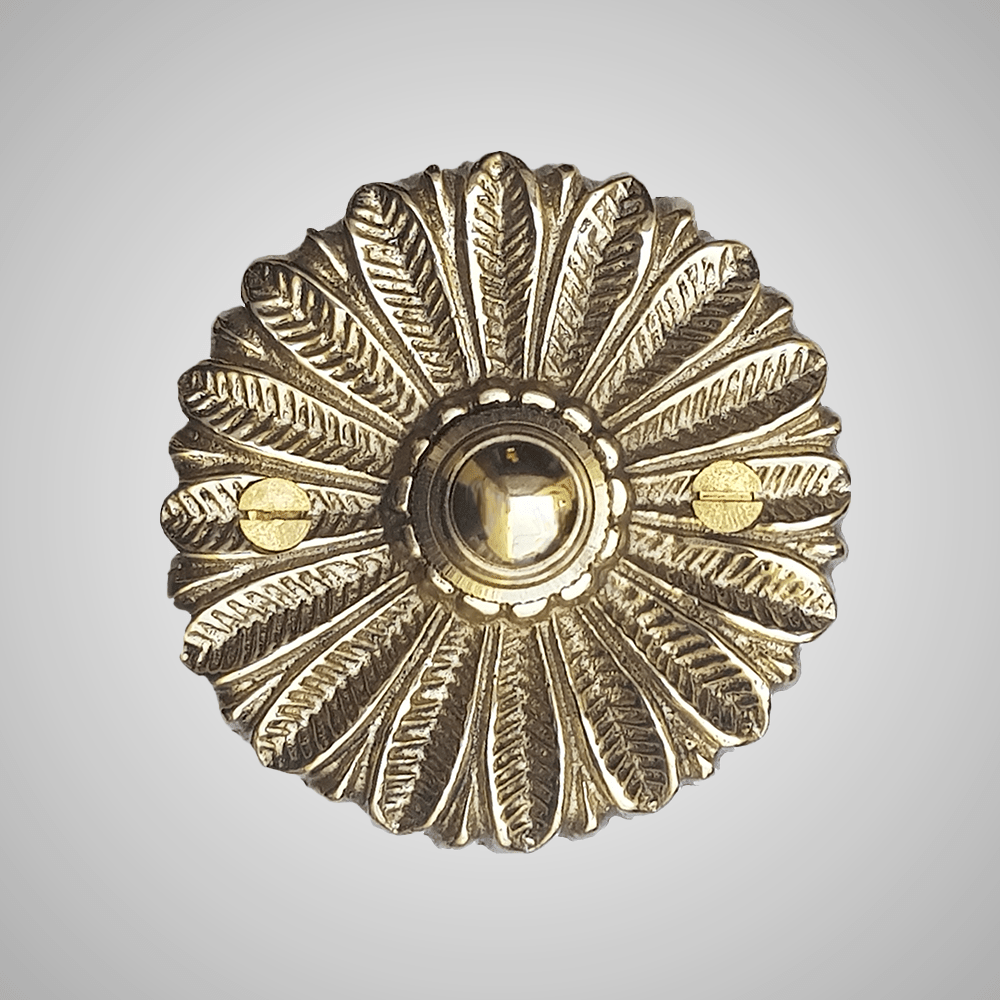 Cast Brass Floral Doorbell