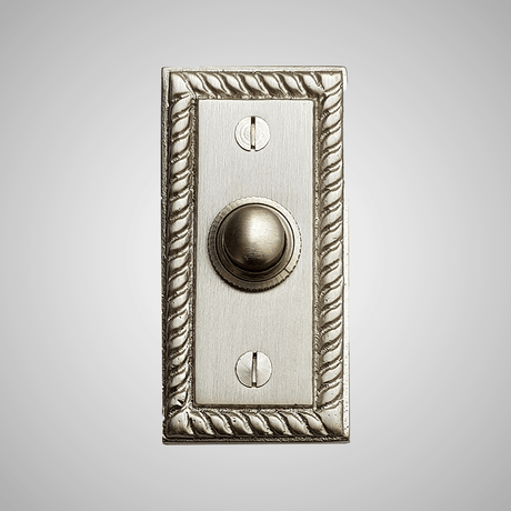 Cast Brass Rope Rectangular Doorbell