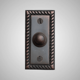 Cast Brass Rope Rectangular Doorbell