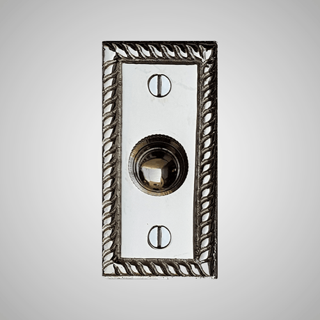 Cast Brass Rope Rectangular Doorbell