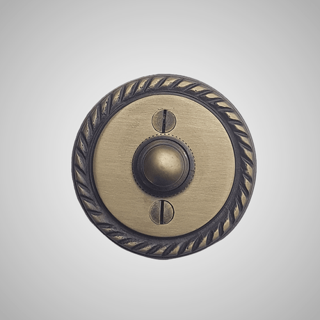 Cast Brass Rope Round Doorbell