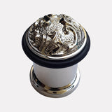 Cast Brass Scrolled Design Doorstop - Pattern 1