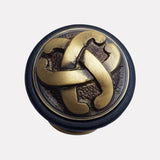 Cast Brass Scrolled Design Doorstop - Pattern 2