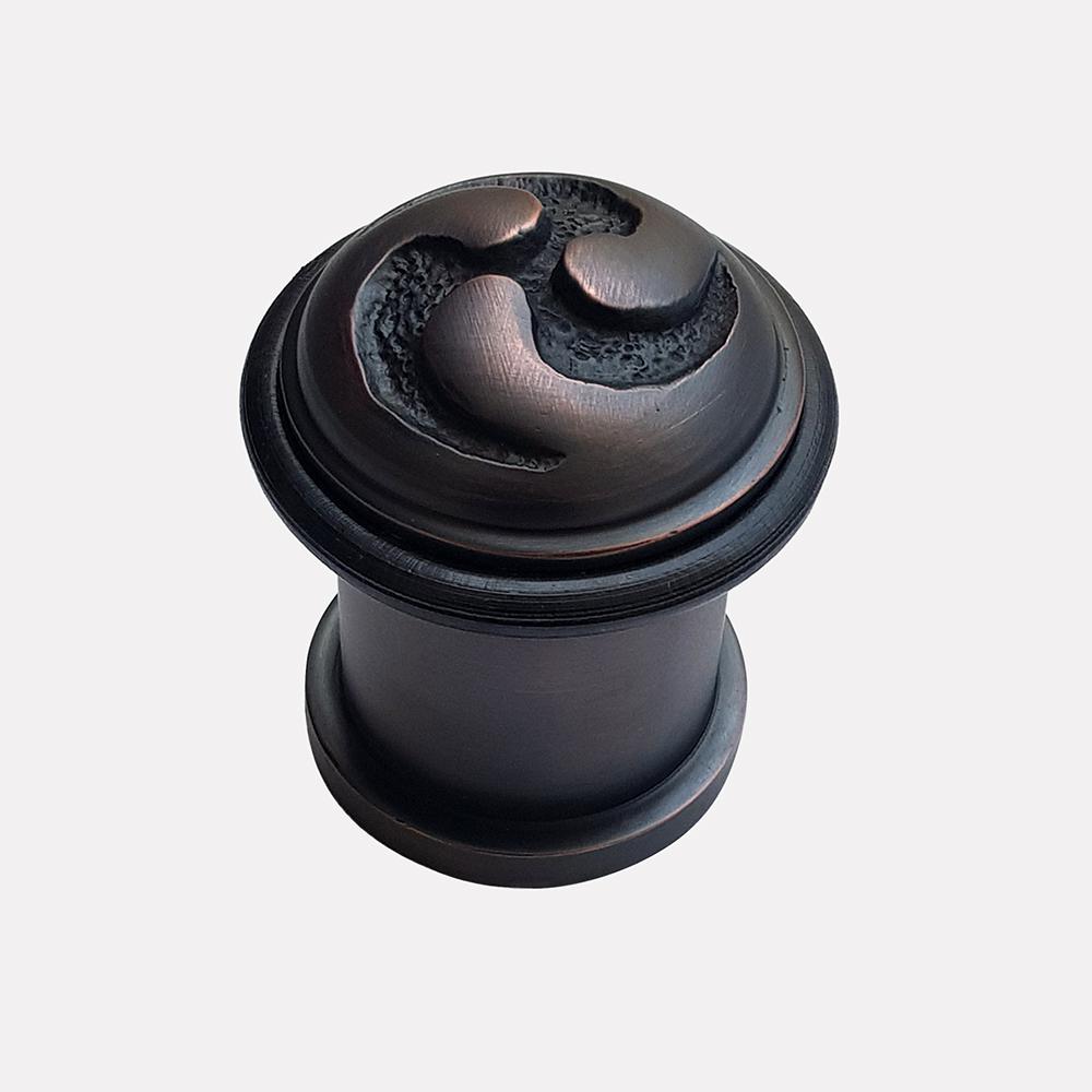 Cast Brass Scrolled Design Doorstop - Pattern 3