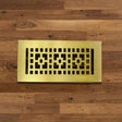 Checkered Solid Brass Floor Register
