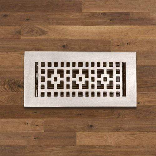 Checkered Solid Brass Floor Register