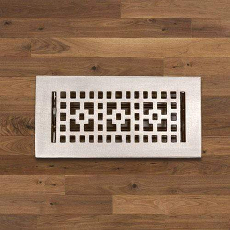 Checkered Solid Brass Floor Register