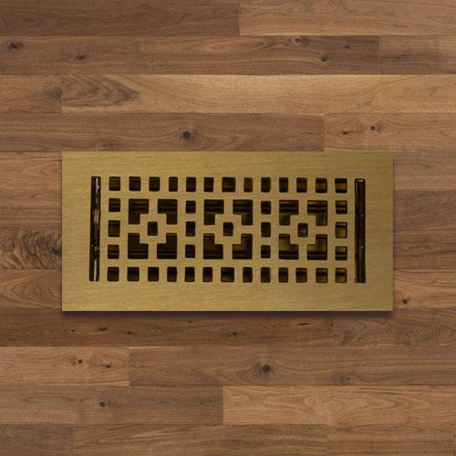 Checkered Solid Brass Floor Register