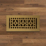 Checkered Solid Brass Floor Register