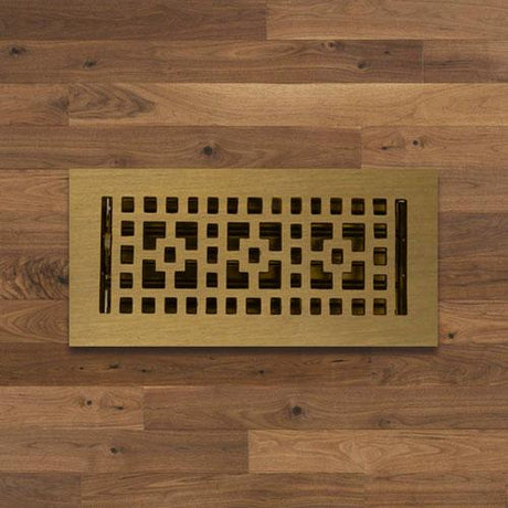Checkered Solid Brass Floor Register