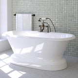 Ciona Cast Iron Double-Ended Tub with Pedestal