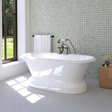 Ciona Cast Iron Double-Ended Tub with Pedestal