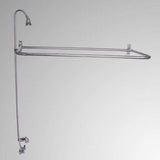 Code-Compliant Tub Faucet with Sidewall Shower Rod, Riser and Shower Head