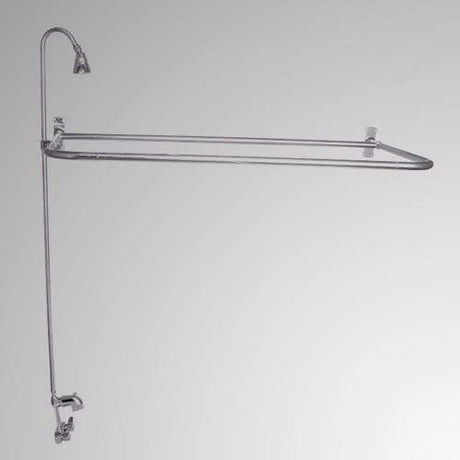 Code-Compliant Tub Faucet with Sidewall Shower Rod, Riser and Shower Head