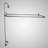 Code-Compliant Tub Faucet with Sidewall Shower Rod, Riser and Shower Head