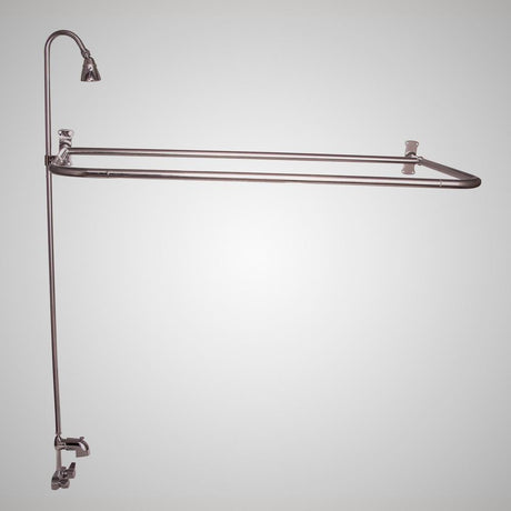 Code-Compliant Tub Faucet with Sidewall Shower Rod, Riser and Shower Head