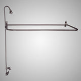 Code-Compliant Tub Faucet with Sidewall Shower Rod, Riser and Shower Head