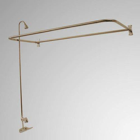 Code-Compliant Tub Faucet with Sidewall Shower Rod, Riser and Shower Head