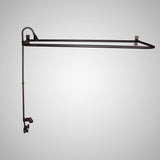 Code-Compliant Tub Faucet with Sidewall Shower Rod, Riser and Shower Head