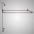 Code-Compliant Tub Faucet with Sidewall Shower Rod, Riser and Shower Head