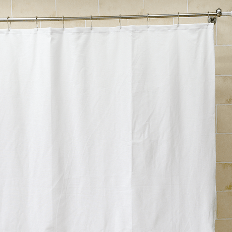 Cotton Duck Shower Curtain - White
