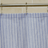 Cotton Duck Shower Curtain - White/Blue Stripes