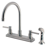 Dante Bridge Kitchen Faucet - Lever Handles