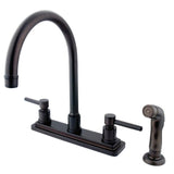 Dante Bridge Kitchen Faucet - Lever Handles