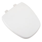 Deluxe Square Front MDF Round Wood Toilet Seat - White