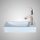 Deryn Vitreous China Wall-Mount Bathroom Sink and Single-Hole Faucet Set - Right Side Drilling