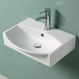 Dusca Vitreous China Wall-Mount Bathroom Sink